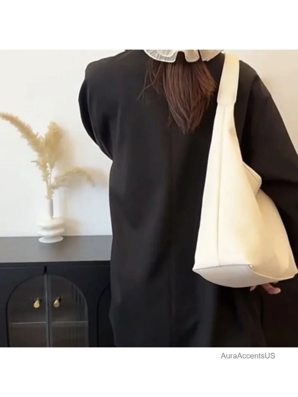 Women's Large Hobo Bag Vegan Leather Slouchy Tote Shoulder Purse Work Travel